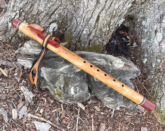 Flame Birch Key of Fm Native American Style Flute, Tree of Life Designs