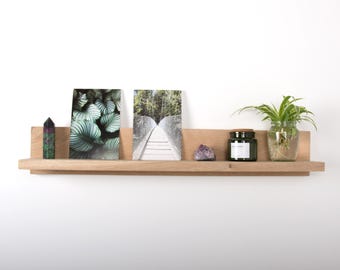 Estantería decorativa de madera para pared, estante moderno de madera maciza, estante de madera delgado, decoración para dormitorio, regalo decorativo.