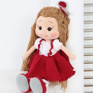23 inch Amigurumi Doll, Crochet Doll With Removable Clothes,  Knitted Doll