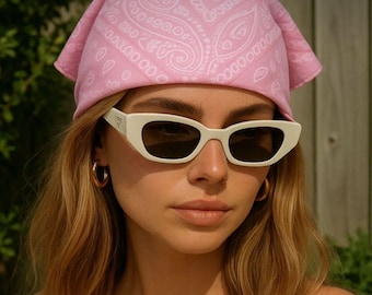 Unisex Bandana 100% bomull botaniska huvuddukar, handmålad bomull Paisley Bandana, lätt halsduk hår huvudskydd