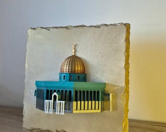 3D Al-Aqsa Mosque painting, Al-Aqsa Wall painting, Ramadan Home Gift, Islamic Gift Set Islamic Decorative Object Ornament Islamic Home Decor
