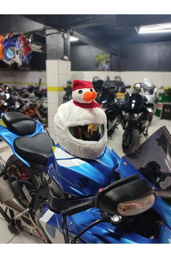 Elf Motorcycle Helmet Cover Santa Claus Motorcycle Plush Helmet