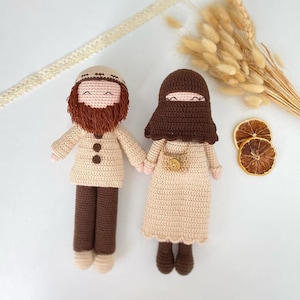 Muslim Man and Abaya Doll, Amigurumi Muslim Doll, Muslim Gift, Islamic Toys, Ramadan Gift, Eid Gifts For Kids