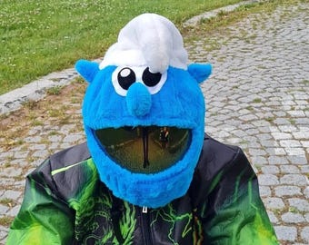 Helmet Cover Plush, Motorcycle Helmet Cover, Motorbike Funny Case, Funny Heeds Crazy Case, Cap Helmet, Gift for Motorcycle Rider, Motorcycle