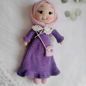 Crochet Hijab Doll, Amigurumi Muslim Doll, Crochet Amigurumi Doll For Sale, Ramadan gift, Muslim Gift, Eid Gifts For Kids