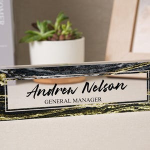 Custom Acrylic Desk Name Plate: Personalized Office Gift