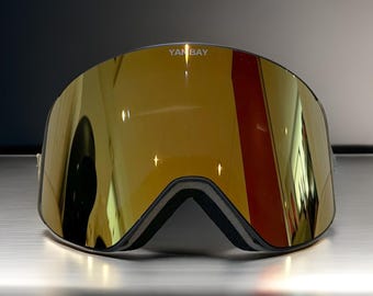 Ski Snow Goggles Glasses with UV400 Protection – Skiing, Snowboard & Winter Sports Glasses Gold Mat