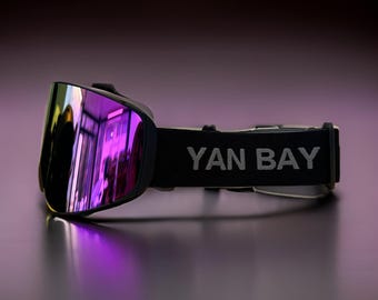 Ski Snow Goggles Glasses with UV400 Protection – Skiing, Snowboard & Winter Sports Glasses Cherry Pink Purple Purple