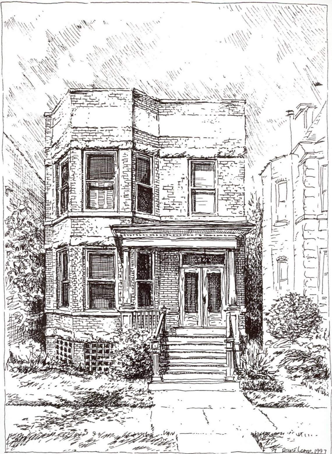 Custom Pen and Ink House Portrait - Etsy