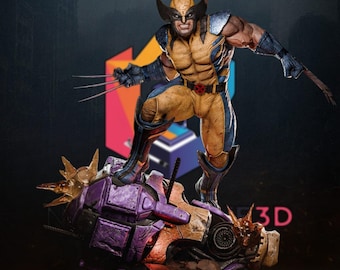 Wolverine Statue - 3D Printed Figure