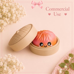 Kawaii Dumpling Clicker 3MF File | Cute Dim Sum Fidget Toy | 3D Print File | Bambu Lab Ready | Commercial Use Allowed