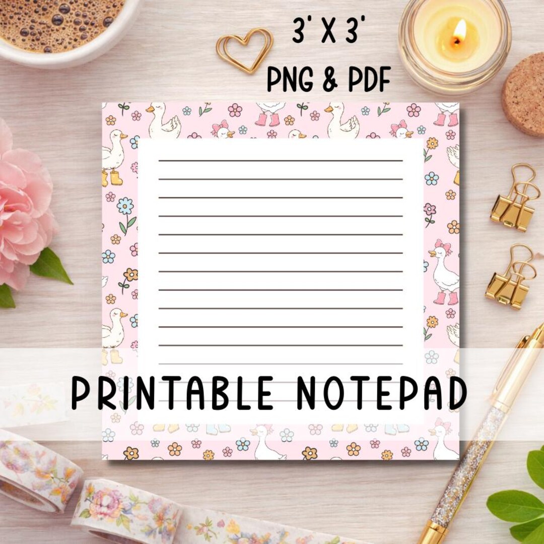 Silly Goose | PDF and PNG Download | Notepad | Commercial Use ...