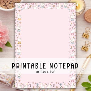 Silly Goose | A6 | Anteckningsblock för PDF och PNG-nedladdning | Anteckningar | Kommersiellt bruk | Utskrivbart retro anteckningsblock |