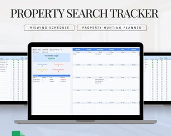 Bostadssökningsspårare: Bostadsjakt Google Sheets (digital nedladdning)