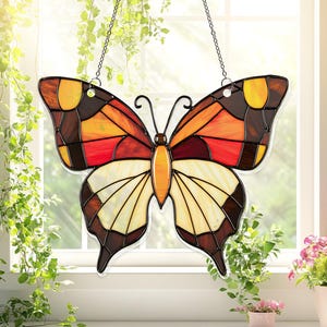 Monarch Butterfly Acrylic Ornament: Window Decor, Garden Gift