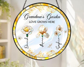 Personalized Grandma's Garden Birth Flower Suncatcher