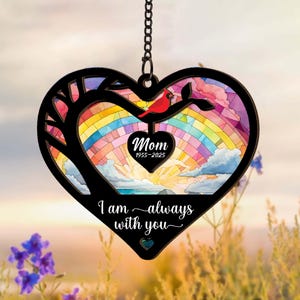 Personalized Memorial Suncatcher, Loss Of Dad Or Mom, Sympathy Gift, Remembrance Keepsake, Bereavement Window Suncatcher