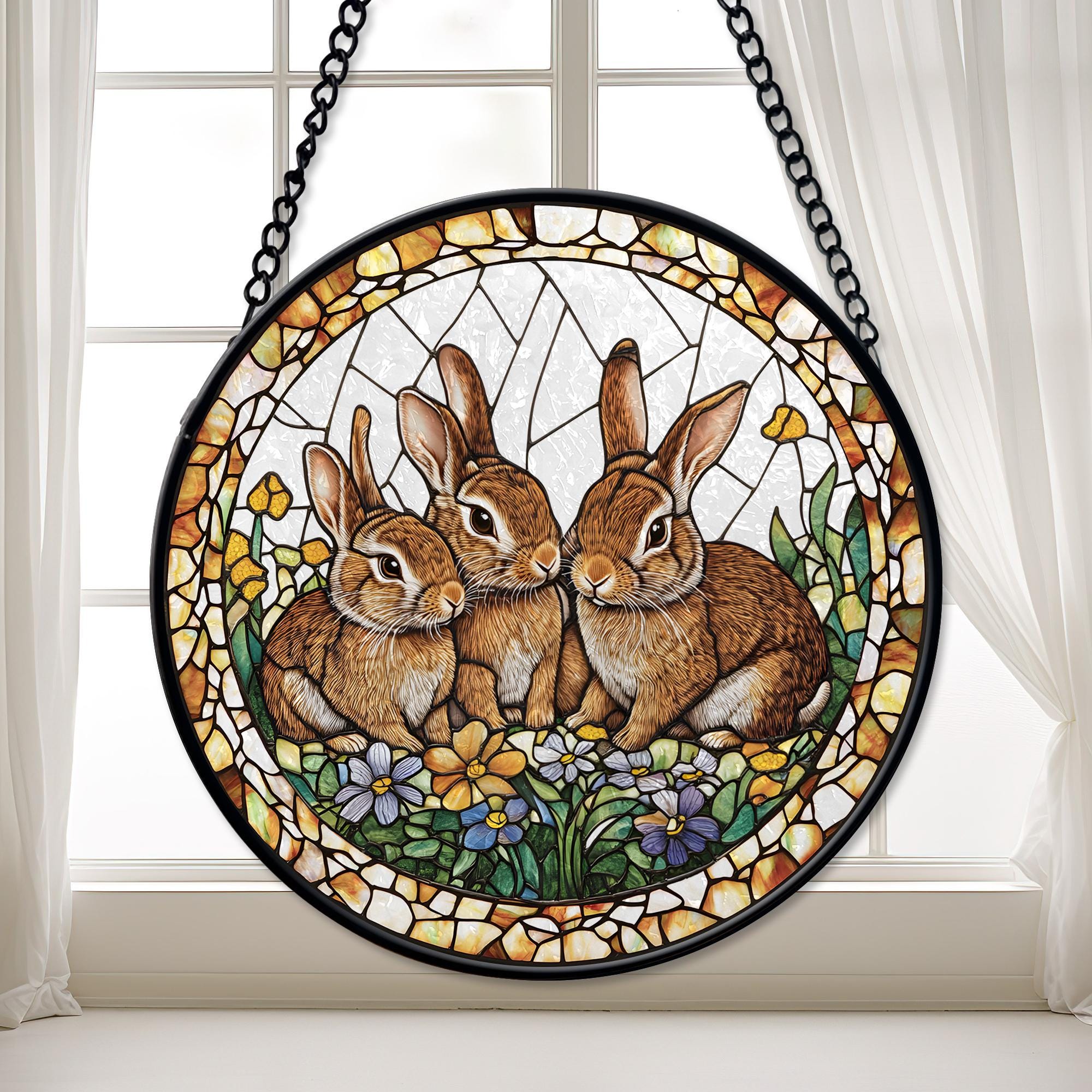 Stained Glass Bunny - Etsy