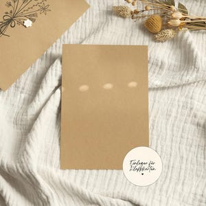Einleger für Kraftpapier Klappkarte/n - Einleger für Karte zur Geburt, Geburtstagskarte, etc. | Zusätzlicher Platz für persönliche Worte
