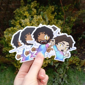 Jayvik Sticker, Arcane Sticker, Cute Chibi Jayce & Viktor, Glossy Sticker, Stickers for Laptop, Bottles, Journals