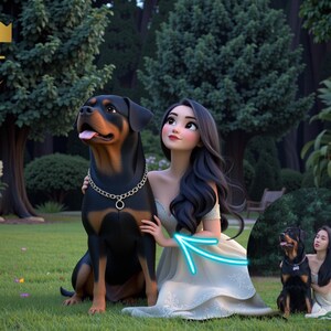 Pixar Style Portrait from Photo | Pet Portrait | Become a Pixar Character |  Gift, 3D Cartoon Pet Portrait, Digital Download