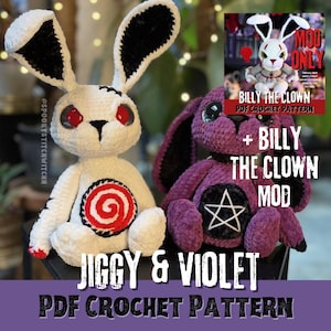Patroonbundel - inclusief Jiggy & Violet en Billy de Clown MOD - Konijnenhaakpatroon