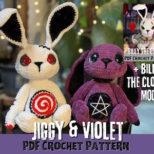 Pattern Bundle - includes Jiggy & Violet and Billy The Clown MOD - Bunny Crochet Pattern