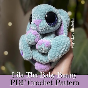 Lila The Baby Bunny Snuggler crochet amigurumi pattern