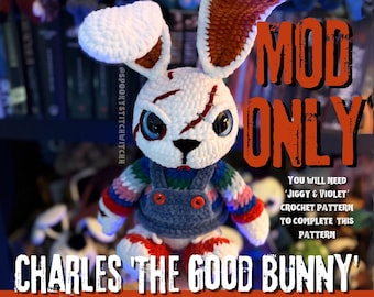Mod only - Charles 'The Good Bunny' Crochet Amigurumi Digital PDF Pattern