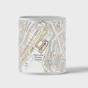Ordnance Survey Postcode Centred Map Mug