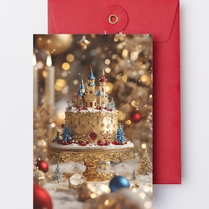 Paquete de 7 postales navideñas digitales / Tarjetas navideñas / Tarjetas de felicitación navideñas acogedoras / Postales navideñas lindas / Pastel navideño