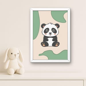 Kids Panda Wall Art | Nursery and Baby Room Decor | JPG Digital Download in 5 Aspect Ratios
