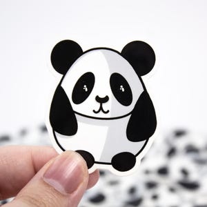 Panda Die Cut Glossy Vinyl Sticker | Original Art | Laptop Decal | Phone Case Decal | Stationary | Dishwasher Safe |