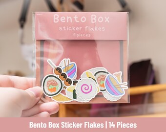 Bento Box Vinyl Sticker Flakes: Japanese Food Art Decals