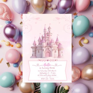Editable Princess Invitation  Royal Princess Birthday Invite  Digital Download  Customizable Party Invite girls party invite template