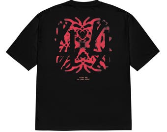 44 LABEL GROUP - TECHNO Oversized Black T-shirt, Thick