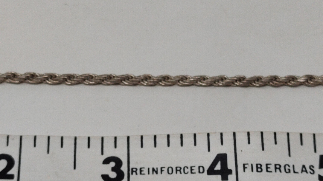 Vintage 1980's or 90's Italian Sterling Silver Rope Bracelet