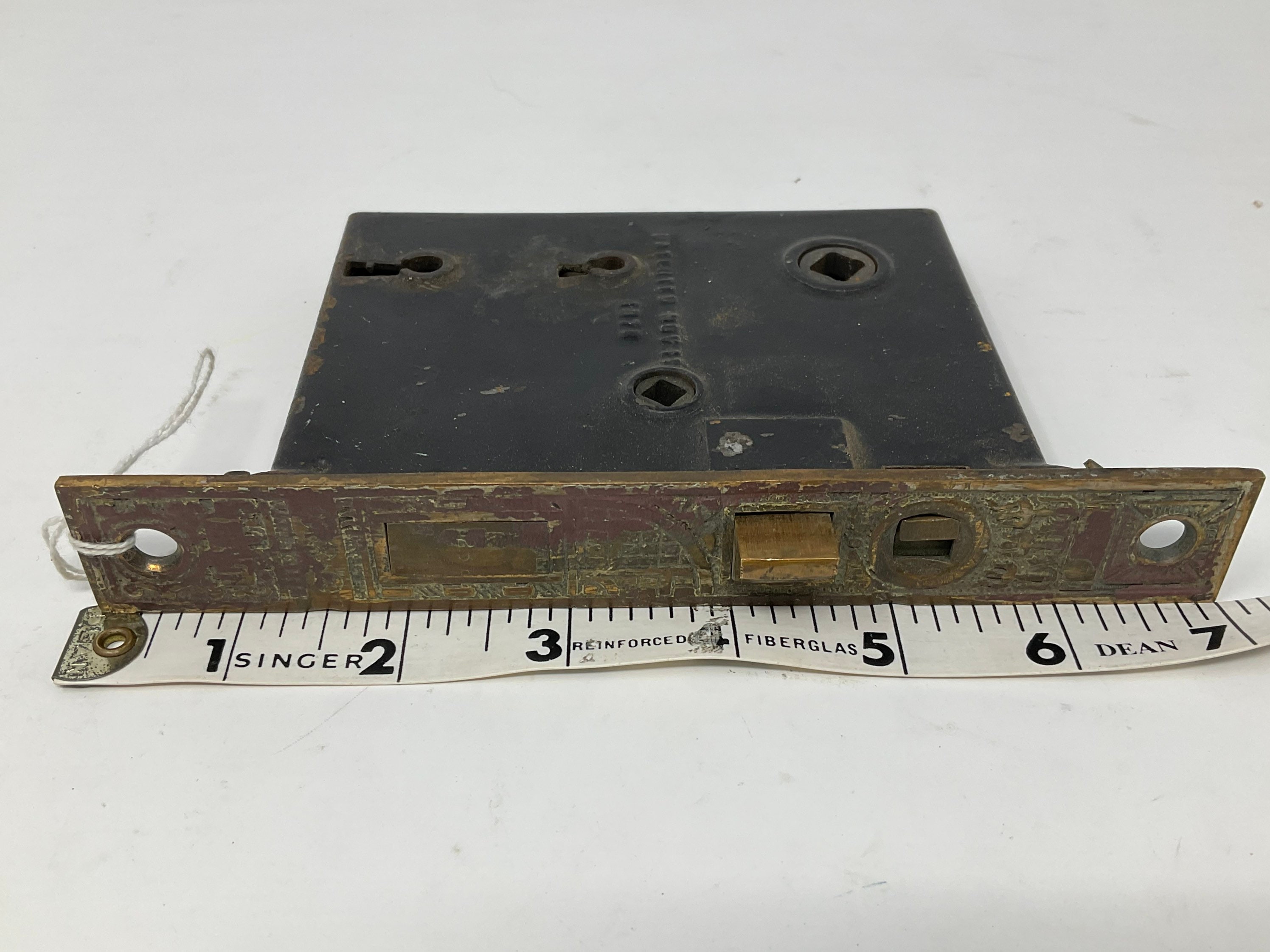 Antique Exterior Mortise Lock With Solid Bronze Face Plate. Antique PF ...