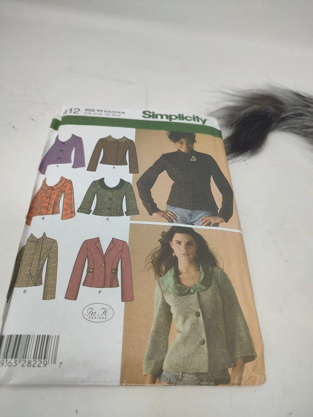 Simplicity R11329 Simplicity Pattern 4412 Jacket Front Collar Variations Size 8 10 12 14 ...