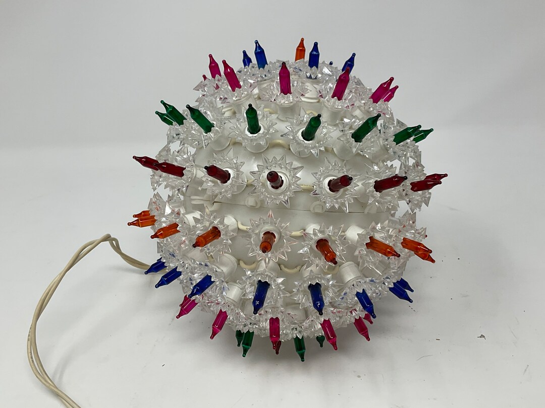 Vintage Light up Sphere Christmas Ball. MCM Multi Colored Light up