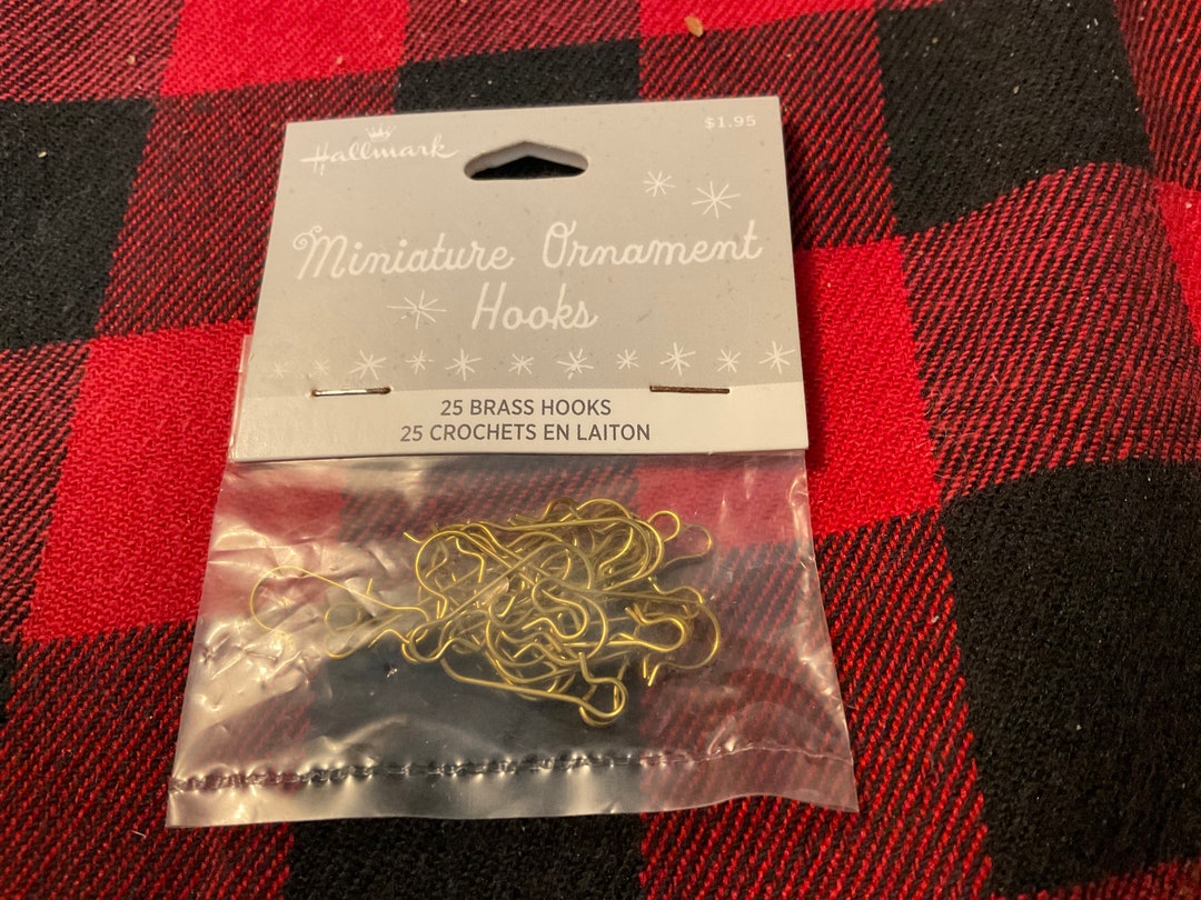 Vintage Unopened Hallmark Miniature Ornament Hooks. Hallmark Brass Mini