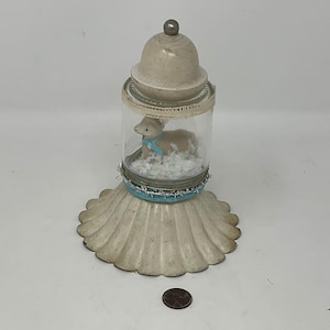 Assemblage Diorama All Antique and Vintage Parts. Gift for Baby Boy.