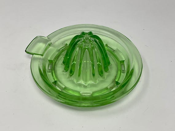 Vintage Depression Green Glass Juicer Citrus Reamer. Vidrio de vaselina de 6 No probado Etsy Mexico