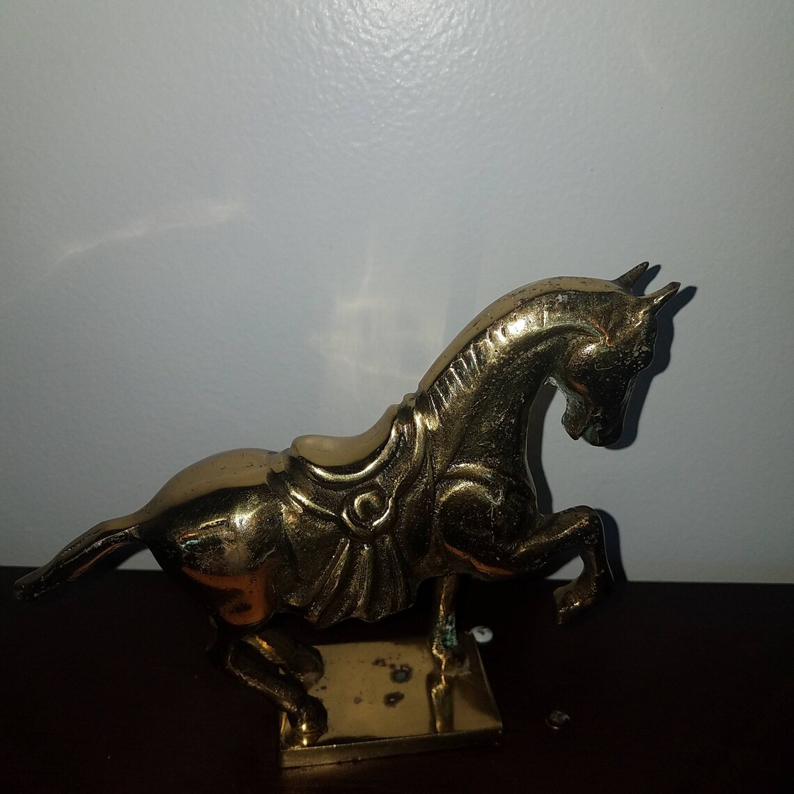 vintage brass horse statue