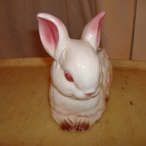 Vtg 60s Bunny Rabbit Planter Easter Shower Nursery