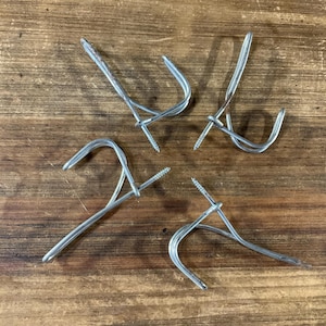 Vintage Wire Screw In Coat / Towel Hooks Lot Of 4