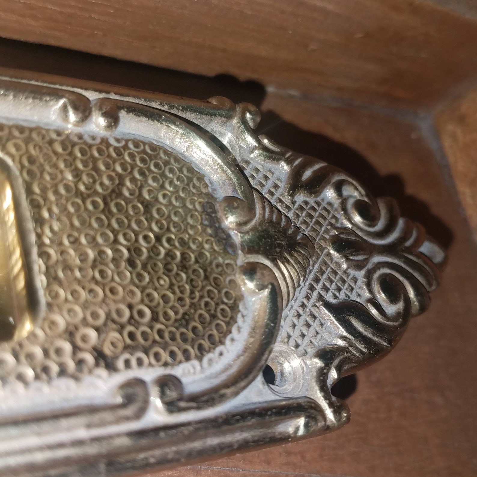 Vintage Solid Brass Pocket Door Handle. Ornate Brass Hardware. Etsy