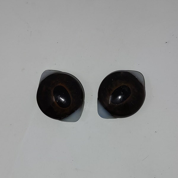 One Pair Antique Owl Glass Eyes