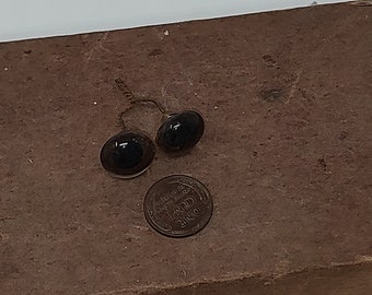 One Pair Antique Brown Glass Eyes