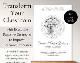 Executive Function Worksheet for Teacher Classroom Management Printable Planner for Student ADHD Digital Book for Teacher Strategies Book